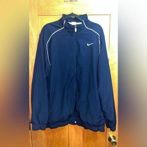 Nike Dri-Fit Vintage Y2K Men’s Navy Blue Full Zip Windbreaker Jacket XXL